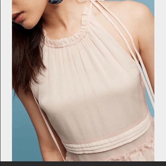 Anthropologie Maeve Leilana Ruffled Halter Top size Small - Picture 3 of 10
